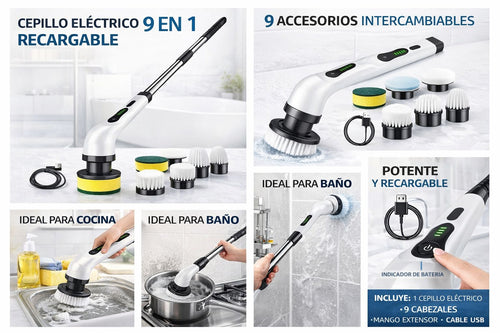 Cepillo 9 En 1 De Limpieza