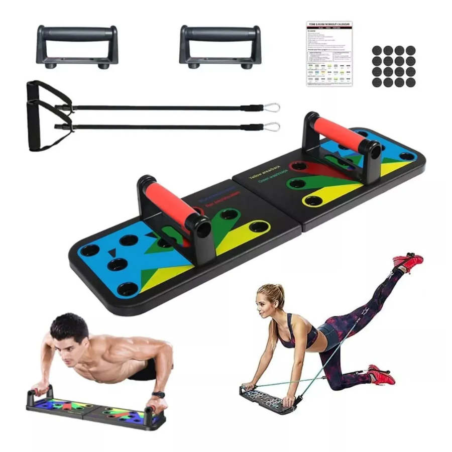 Tabla Push Up + Bandas Estiramiento